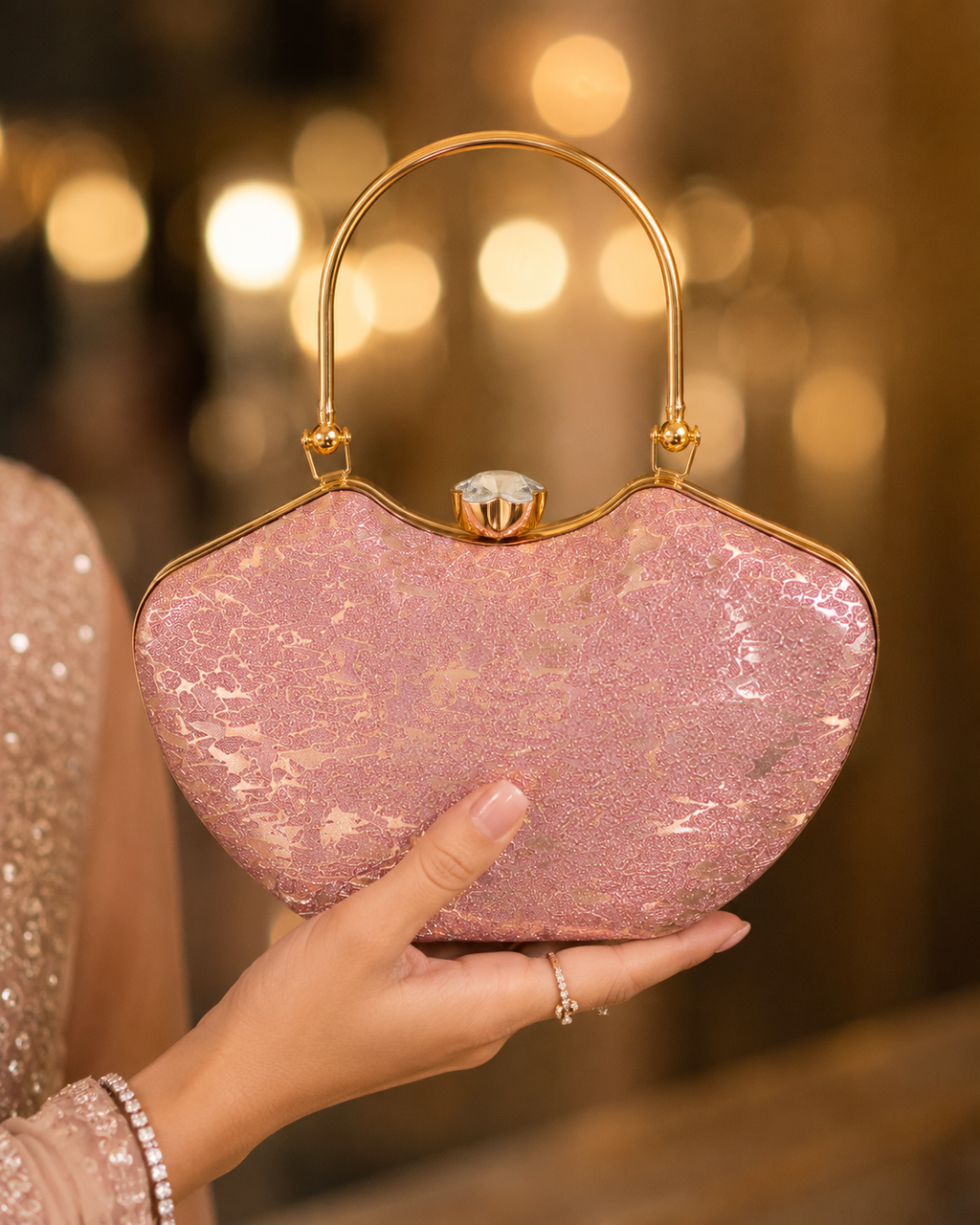 Luxury Bridal Glitter Clutch Bag