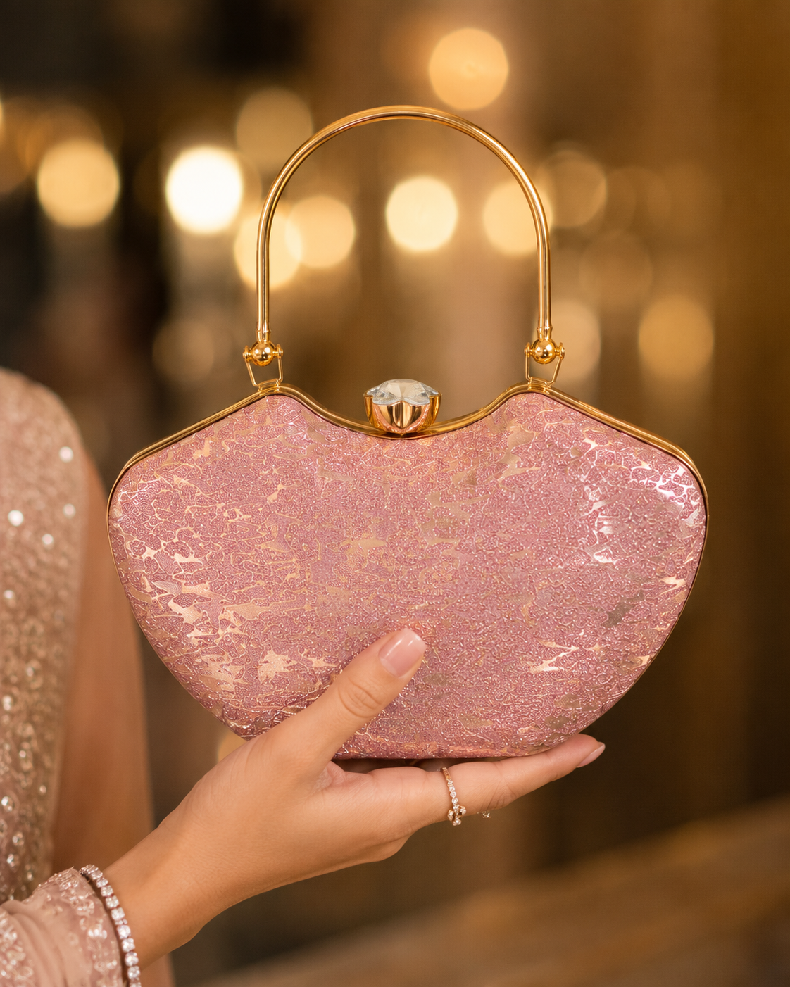 Luxury Bridal Glitter Clutch Bag