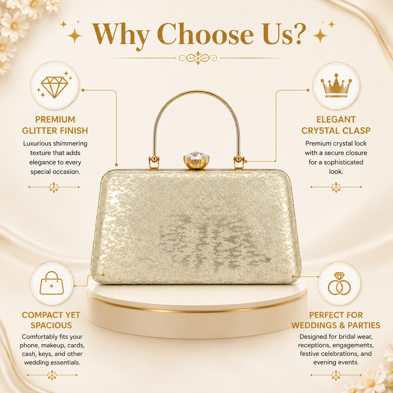 Women's Bridal Clutch Bag